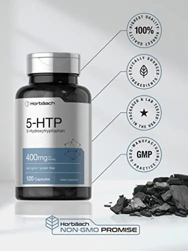 5HTP 400mg | 120 Capsules | 5-HTP Extra Strength Supplement | Non-GMO, Gluten Free Horbäach Au supplements