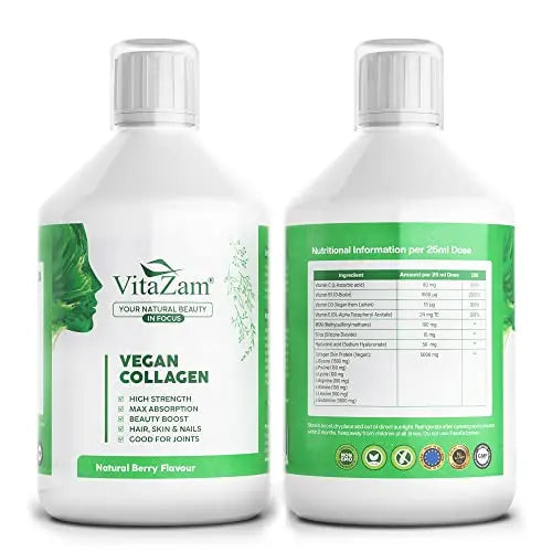 VitaZam Vegan Collagen Liquid 5000mg Hydrolyzed Collagen Peptides for Women VitaZam Au supplements