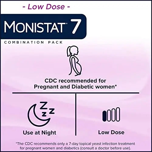 Monistat 7 Day Yeast Infection Treatment for Women, 7 Miconazole Cream Applications with Disposable Monistat Au supplements