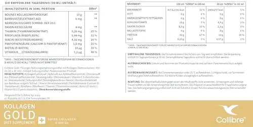Collibre® Collagen Gold 10000mg 15 x 30ml Strong Liquid Drink Collibre Au supplements