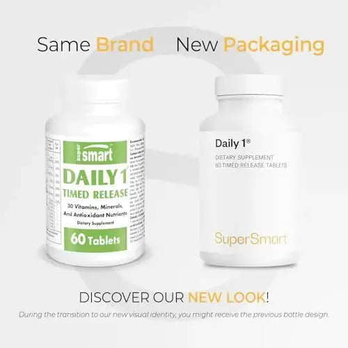 Supersmart - Daily 1® Timed Release - Multivitamin Supplement for Women & Men - with BioPQQ®, Vitamin A, B, C, D & E, Biotin, Quercetin & Fisetin | Supersmart Au supplements