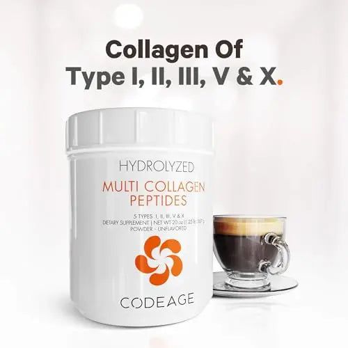 Code Age Multi-Collagen Protein Powder Hydrolyzed 20Oz All-in-One Super Bone Broth Codeage Au supplements