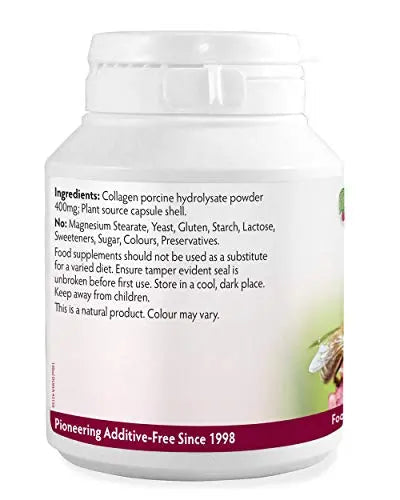 High Strength Collagen 400mg 90 Capsules, 3 Months Supply, Premium Hydrolysed Porcine Powder Health Leads ...Working With Nature Au supplements