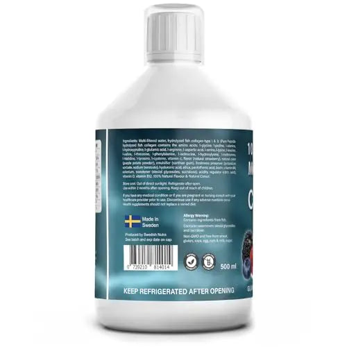 Marine Collagen 2.2 Liquid 10000mg Sugar Free Ready to Drink Berry Flavour, Hyaluronic Acid, Pure Peptide, Vitamin B5, B6, B7, C, D3 Best4Group Au supplements