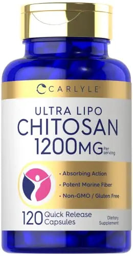 Carlyle Chitosan Supplement 1200mg | 120 Quick Release Capsules | Non-GMO Carlyle Au supplements