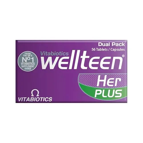 Vitabiotics Wellteen Her Plus Omega-3 - Advanced Nutritional Support for Teenagers and Young Women Ages 13-19 Wellteen Au supplements