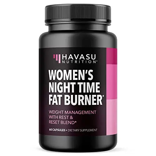 HAVASU NUTRITION Night Time Fat Burner Weight Loss Pills for Women | Appetite Suppressant for Weight Loss (+ Vitamin D, 60 Count) HAVASU NUTRITION Au supplements