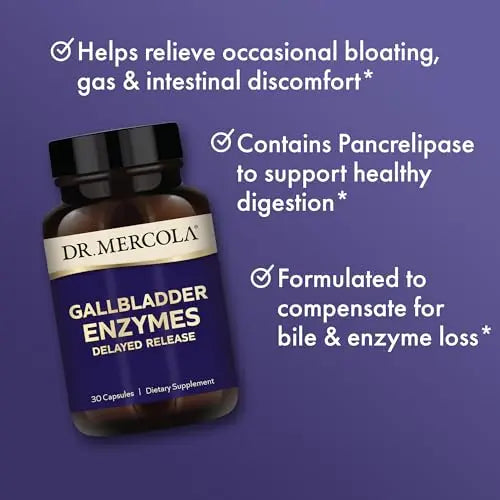 Dr. Mercola Gallbladder Enzymes Delayed Release, 90 Servings (90 Capsules) Dr. Mercola Au supplements