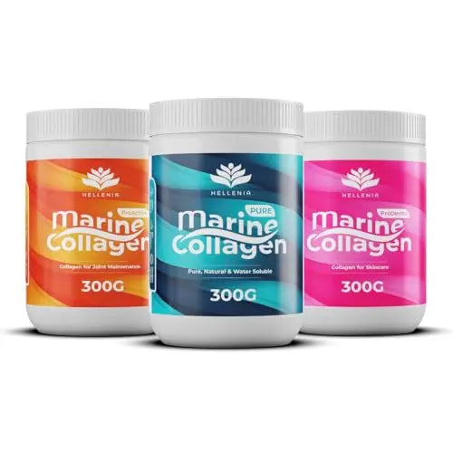 Pure Hydrolysed Marine Collagen Powder 300g | Berry Flavour | Type 1 and 3 Hellenia Au supplements