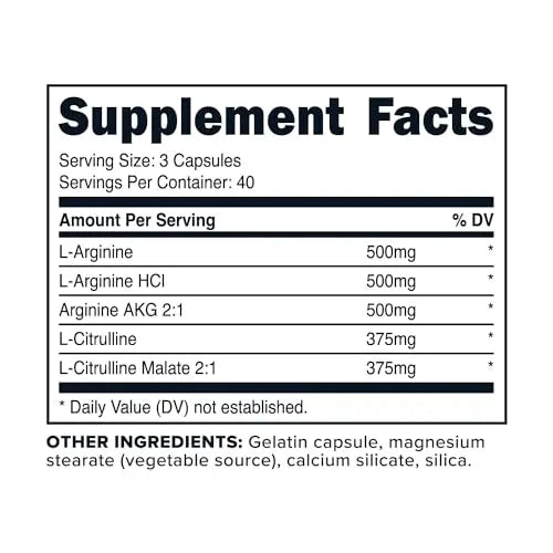 Primaforce Nitric Oxide Booster (2,250mg, 120 Capsules) - 40 Servings of Our High Potency Primaforce Au supplements