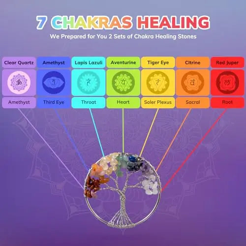 WVIOUOPU Healing Crystals and Chakra Stones Set - 13 Pcs Real Raw Healing Chakra Stones WVIOUOPU Au supplements