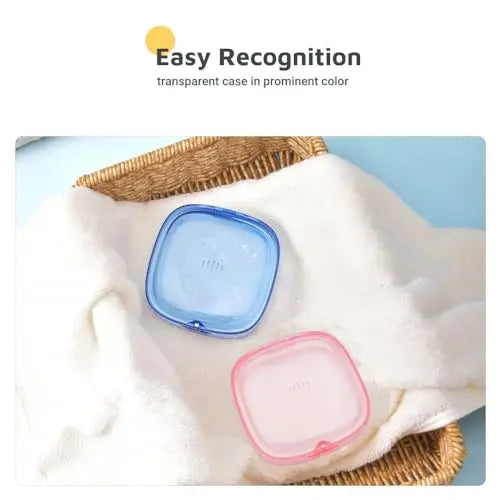 Slim Transparent Aligner Case with Magnetic Closure, Small Compact Retainer Holder Fits Maobuli Au supplements