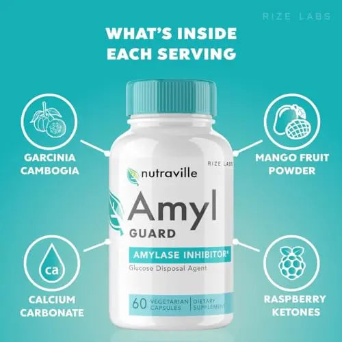 rize labs Nutraville Amyl Guard Dietary Supplement, Nutraville Amyl Guard Weight Loss Pills rize labs Au supplements