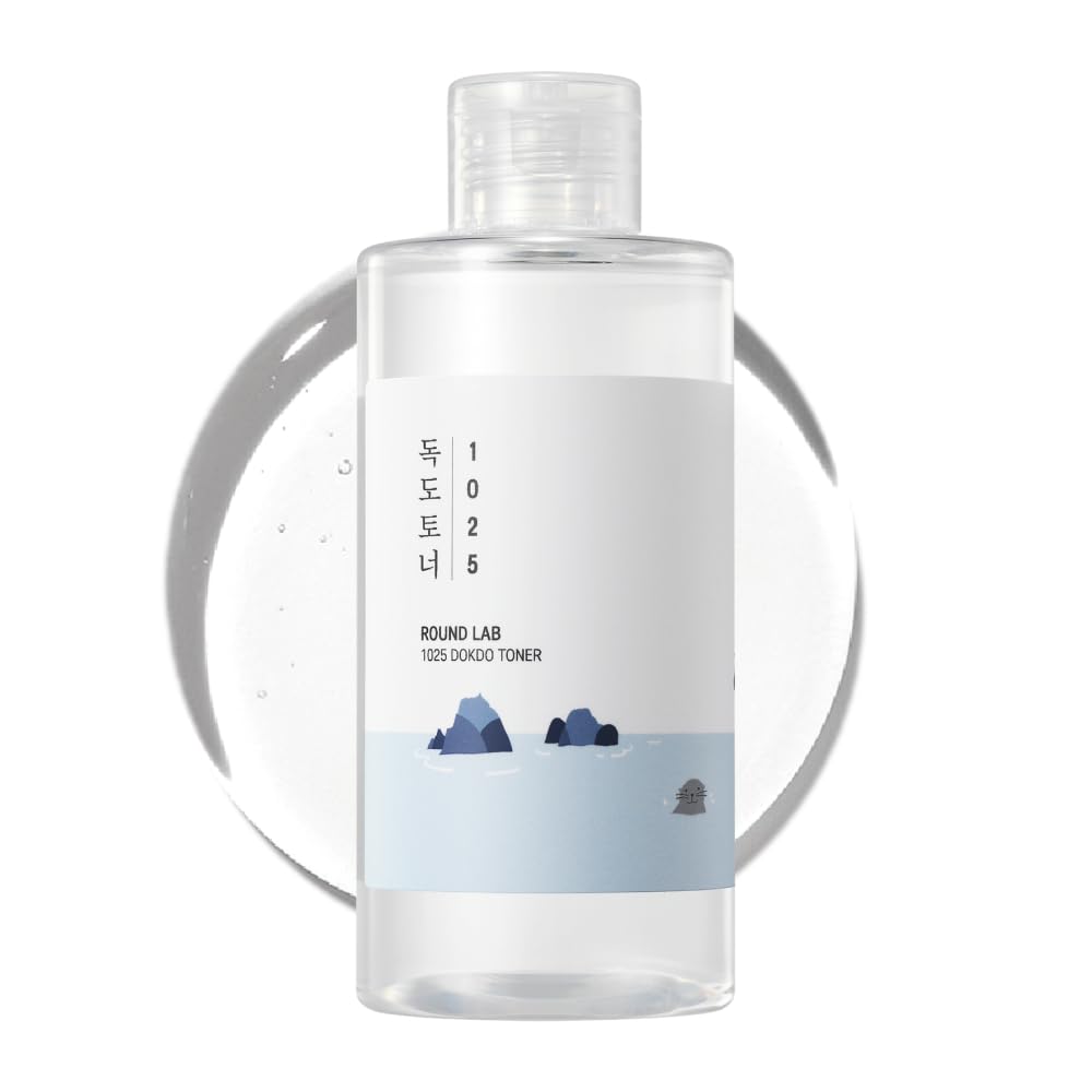 ROUND LAB 1025 Dokdo Toner 6.76 Fl Oz, Oil Control and Reduces Excess Sebum, Gentle Exfoliating Facial Toner, Deep Sea Water for Moisturization
