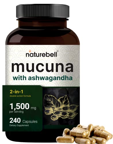 Mucuna Pruriens Capsules, Triple Strength 1500mg Per Serving, 2 in 1 Formula NatureBell Au supplements