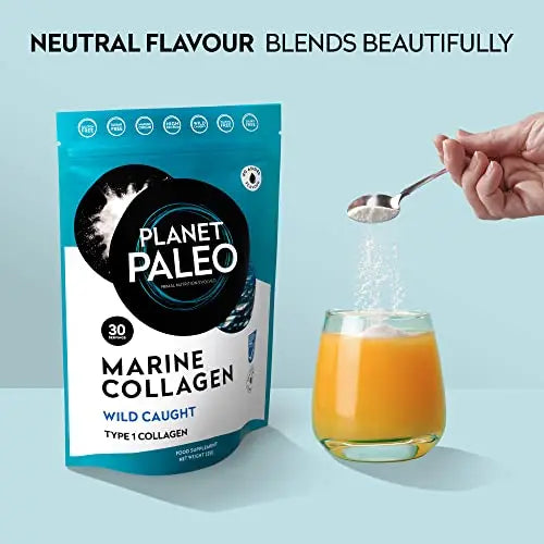 Pure Marine Collagen Powder (60 Servings, 450g) | for Healthy Skin, Hair and Nails, and Gut Health Planet Paleo Au supplements