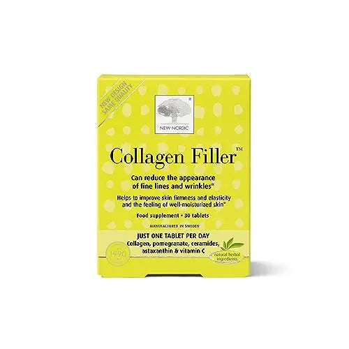 New Nordic Skin Care Collagen Filler 60 Tablets - Reduce The Formation of Wrinkles with Marine Collagen New Nordic Ltd Au supplements