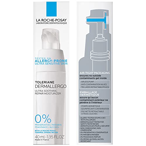 La Roche-Posay Toleriane Dermallergo Ultra Soothing Repair Face Moisturizer for Sensitive Skin, Gentle Moisturizing Face