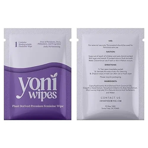 Yoni Wipes - 30 Count Biodegradable & Flushable Feminine Wipes, pH-Balanced, Aloe Vera & Vitamin E Yoni Wipes Au supplements