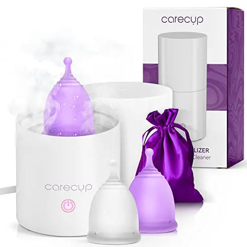 Carecup Menstrual Cup Sterilizer - Modern Menstrual Cup Cleaner Unscented Sanitizer - 2-Minute Carecup Au supplements