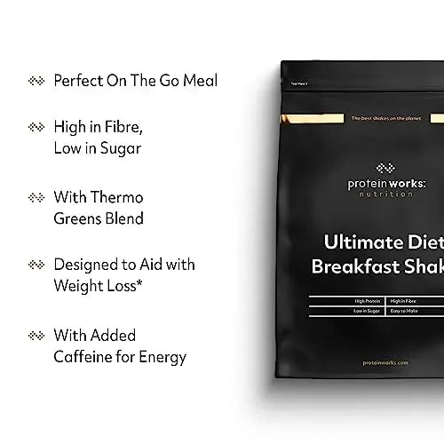 Protein Works - Ultimate Diet Breakfast Shake | Low Calorie Breakfast Shake | Low Sugar High Protein Breakfast Protein Works Au supplements