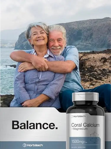Coral Calcium 1500mg 150 Capsules | Plus Magnesium | Non-GMO, Gluten Free Supplement Horbäach Au supplements