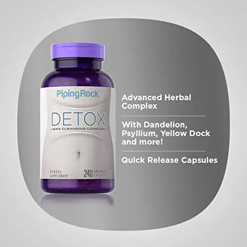 Piping Rock Detox Cleanse Capsules | 240 Pills | Herbal Complex | Lean Formula Piping Rock Au supplements