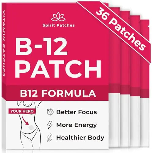 B12 Patches (Pack of 36) - 100% Natural Vitamin Patches for Women, Energy, Focus & Body Spirit Patches Au supplements