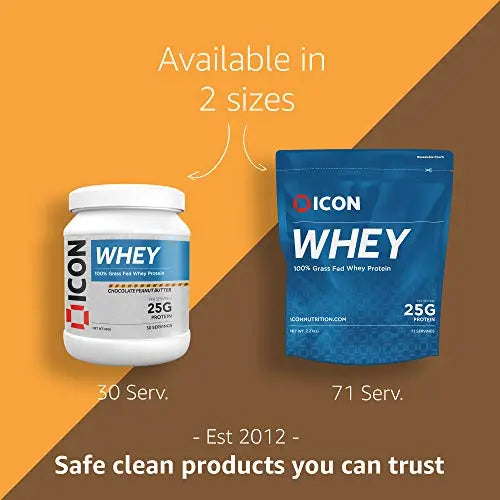 ICON Nutrition Whey Protein Powder 960g, 30 Servings - Chocolate Peanut Butter ICON Nutrition Au supplements