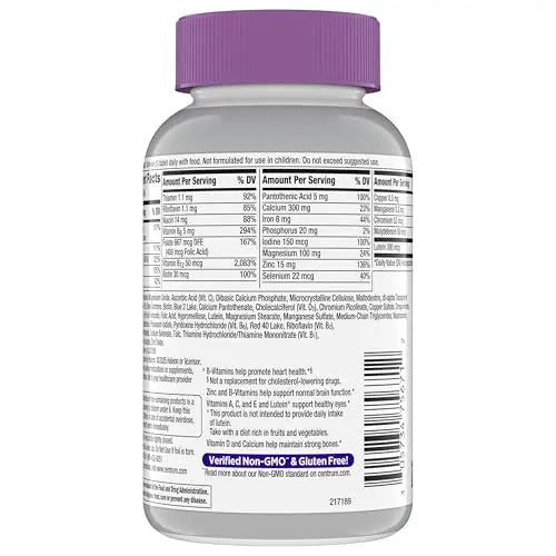 Centrum Silver Women's Multivitamin for Women 50 Plus, Multivitamin/Multimineral Supplement with Vitamin D3, B Vitamins, Non-GMO Ingredients Centrum Au supplements