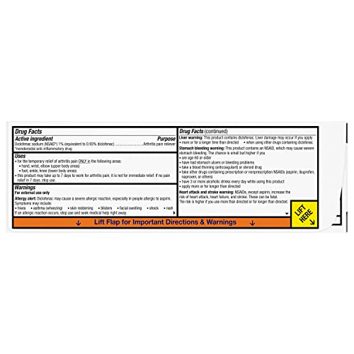 Voltaren Arthritis Pain Gel for Powerful Topical Arthritis Pain Relief with Diclofenac - NEW Easy Open Cap - 100 g x 2 Voltaren Au supplements