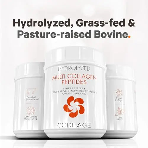 Code Age Multi-Collagen Protein Powder Hydrolyzed 20Oz All-in-One Super Bone Broth Codeage Au supplements