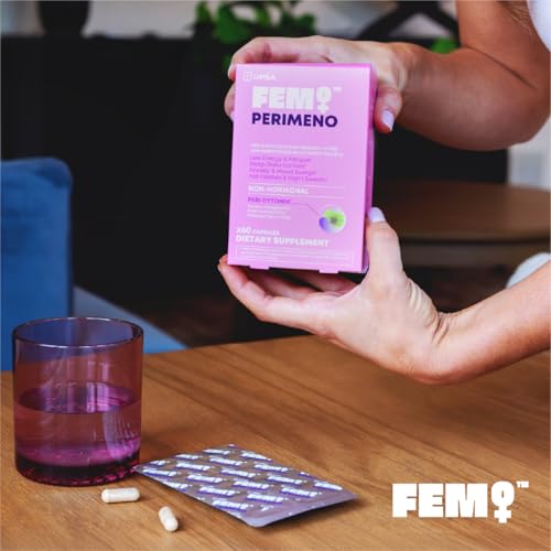 Upsa FEM Perimeno Perimenopause Supplements for Women - Non-Hormonal Pre-Menopause Support for Hot Flashes, Night Sweats, Mood, Sleep & Low Energy - 30 Capsules Upsa Au supplements