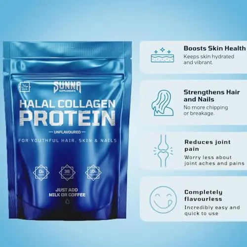 SUNNA SUPPLEMENTS - Halal Bovine Collagen Protein Powder for Hair, Skin, Nails and Joints SUNNA SUPPLEMENTS Au supplements