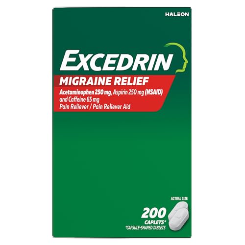 Excedrin Migraine Relief Caplets to Alleviate Migraine Symptoms - 200 Count Excedrin Au supplements