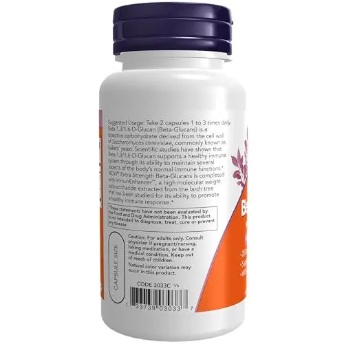 NOW Supplements, Beta-Glucans with ImmunEnhancer with Larch Arabinogalactan NOW Au supplements
