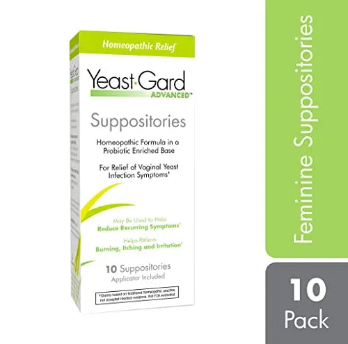 YeastGard Advanced Homeopathic Yeast Infection Vaginal Suppositories - 10 count Box Yeast-Gard Au supplements