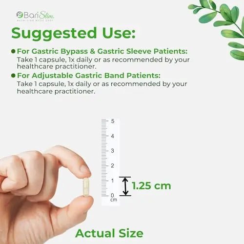 BariSlim Iron Plus Capsules - Formulated for Patients After Weight Loss Surgery Including BariSlim Au supplements