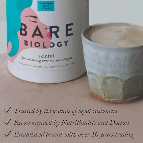 Bare Biology Collagen Powder, 300g/60 Servings - Skinful Pure Marine Collagen Supplement for Skin Bare Biology Au supplements