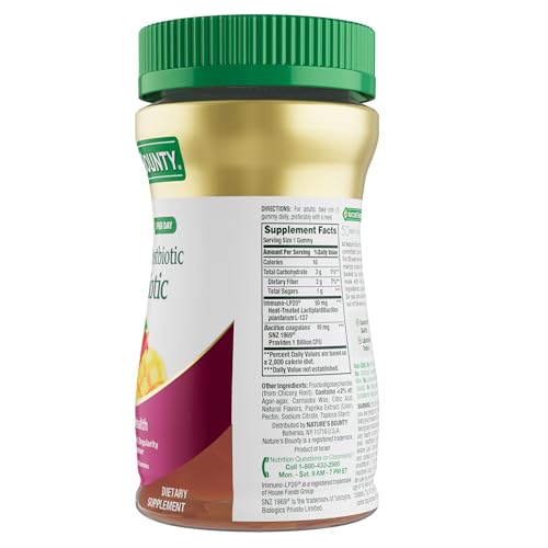 Nature’s Bounty Pre + Pro + Postbiotic Gummies for Digestive Health, Immune Support - Probiotic Gummies for Gut Health, Tropical Mango Flavor, 30 Ct Nature's Bounty Au supplements