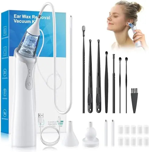 Ear Vacuum Wax Remover, Ear Wax Removal with 8 Pcs Ear Pick, Ear Wax Girug Au supplements