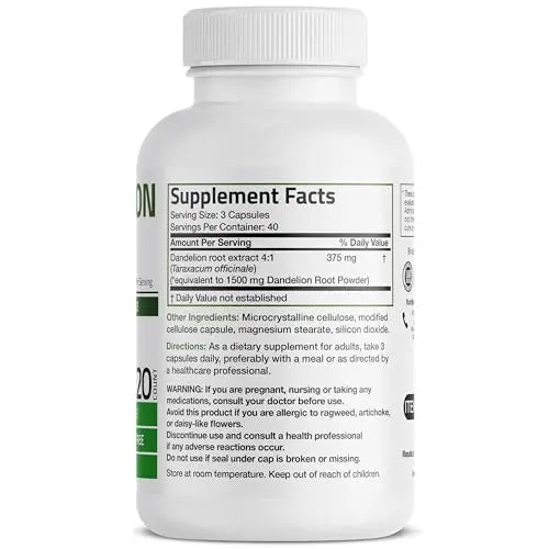 Bronson Dandelion Root High Potency Supplement, Supports Overall Good Health & Well Bronson Au supplements