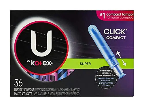 U by Kotex Click Compact Tampons, Super Absorbency, Unscented, 36 Count U by Kotex Au supplements