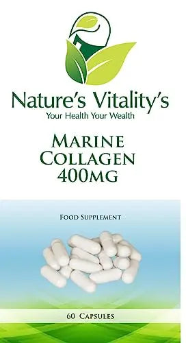 Nature's Vitality's Marine Collagen Capsules 400mg 180 Capsules 6 Months Supply Suitable Nature's Vitality's Au supplements