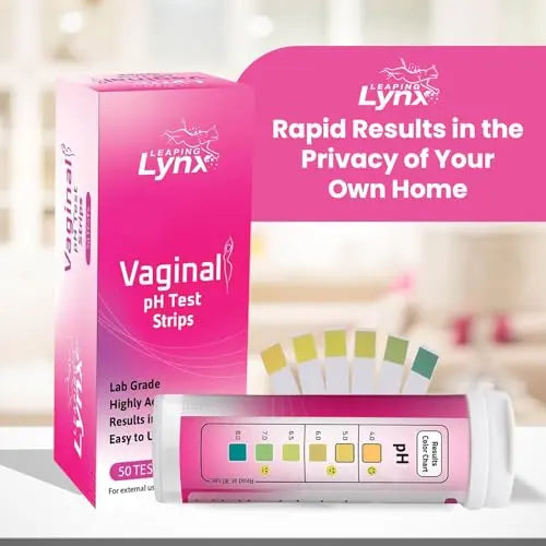 5-Minute Vaginal pH Test Kit for Women - 50 Premium-Quality Vaginal Heath pH Test Strips Included Leaping Lynx Au supplements