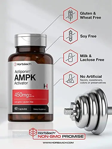 AMPK Metabolic Activator 450 mg | 60 Capsules | Non-GMO, Gluten Free | Jiaogulan Gynostemma Horbäach Au supplements