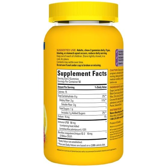 Nature Made Triple Action Biotic Gummy, 100 Gummies, Combined Prebiotic, Probiotic and PostBiotic, 50 Day Supply Nature Made Au supplements
