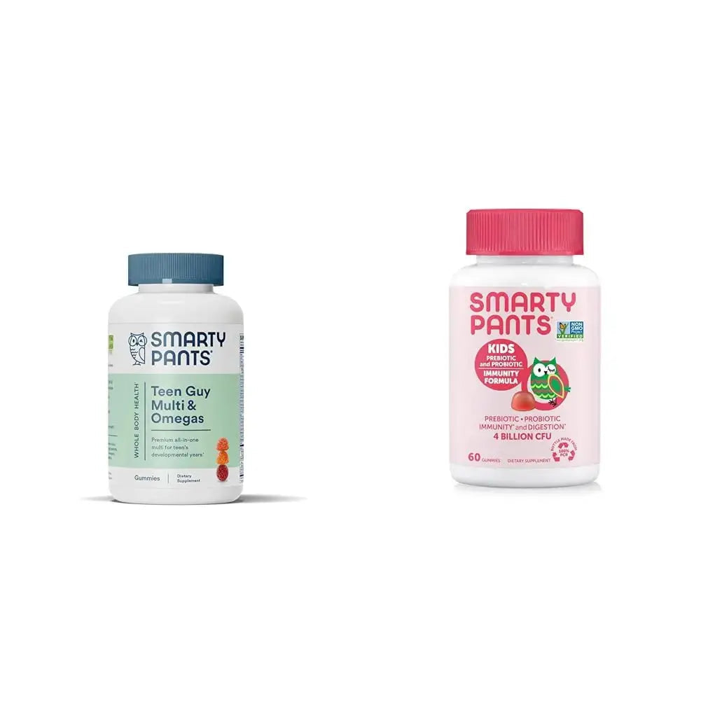SmartyPants Teen Guy Multivitamin Gummies: Omega 3 Fish Oil (EPA/DHA) & Kids Probiotic Immunity Gummies: Prebiotics & Probiotics for Digestive Health and Immune Support Supplement SmartyPants Au supplements