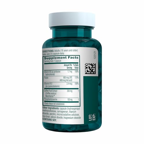 NEURIVA Plus Brain Supplement for Memory and Focus Clinically Tested Nootropics for Concentration for Mental Clarity, Cognitive Enhancement Vitamins B6, B12