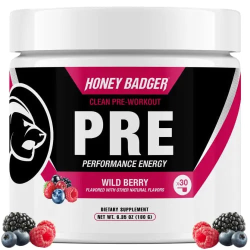 Honey Badger Pre Workout Powder, Keto Vegan Preworkout for Men & Women with Vitamin C Honey Badger Au supplements